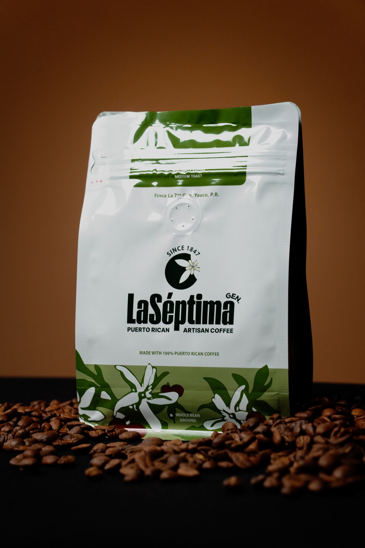 Bolsa artesanal de café puertorriqueño