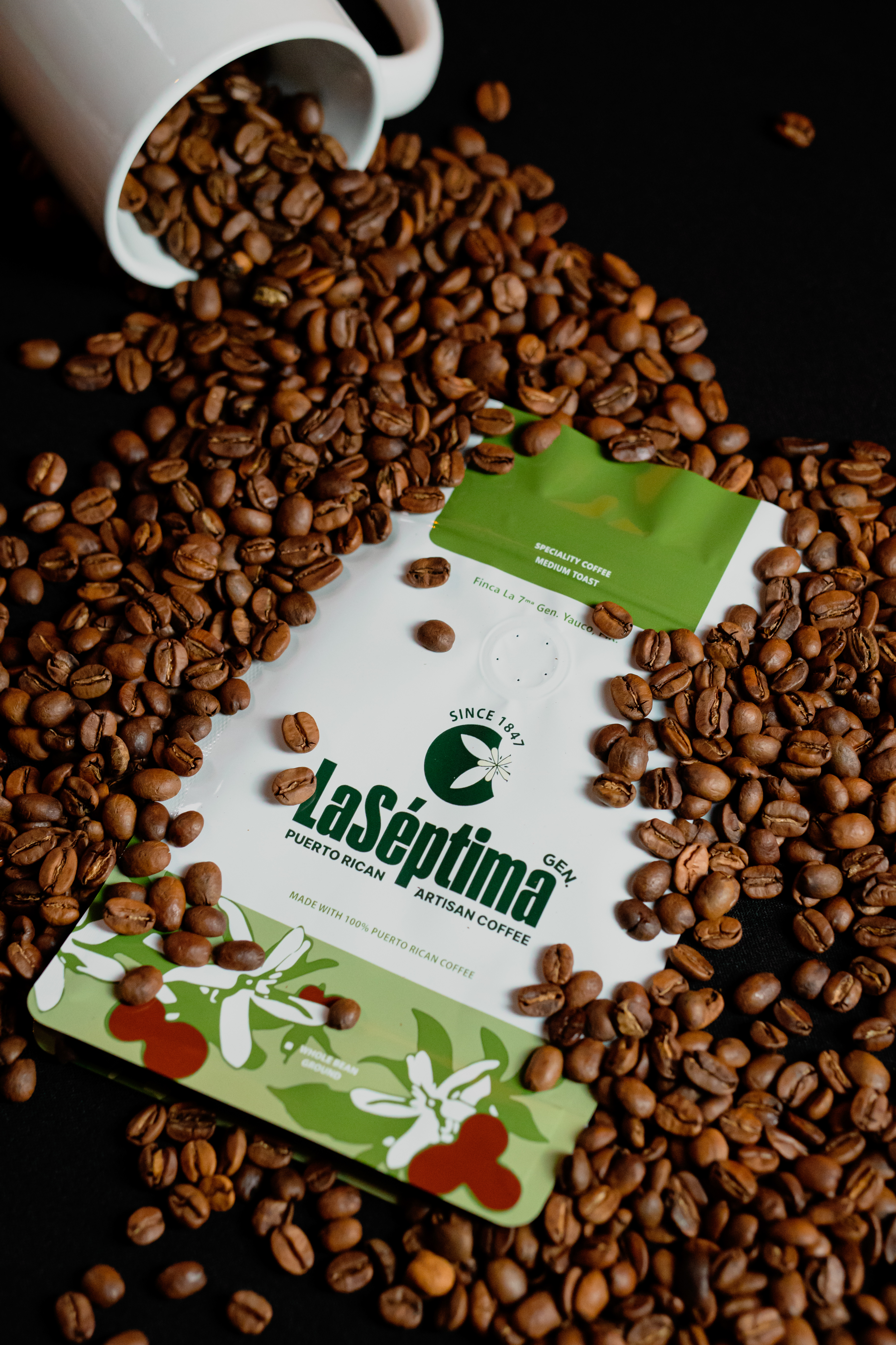Granos de café tostados